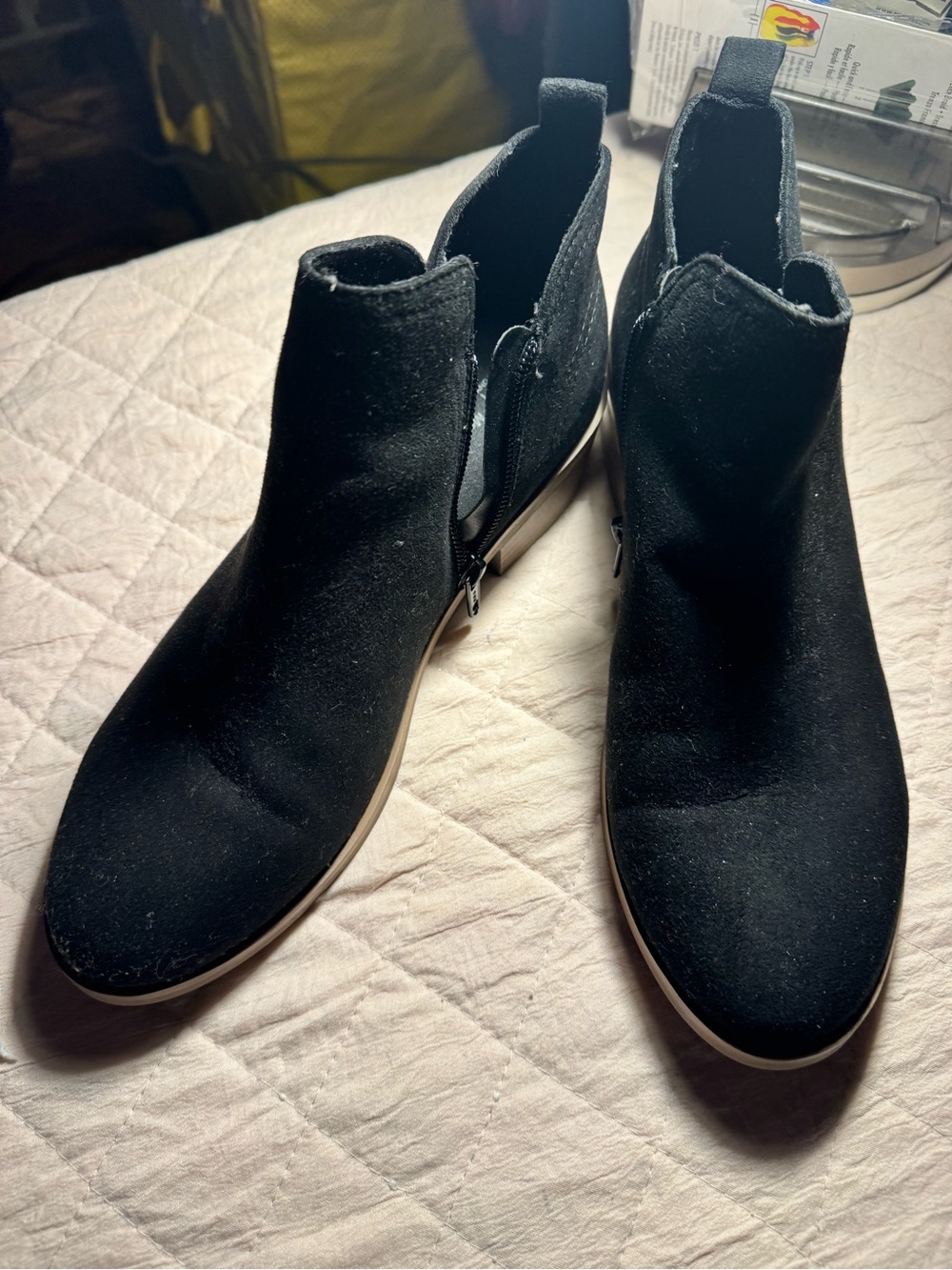 Time and Tru Black Side-Zip Chelsea Ankle Boots